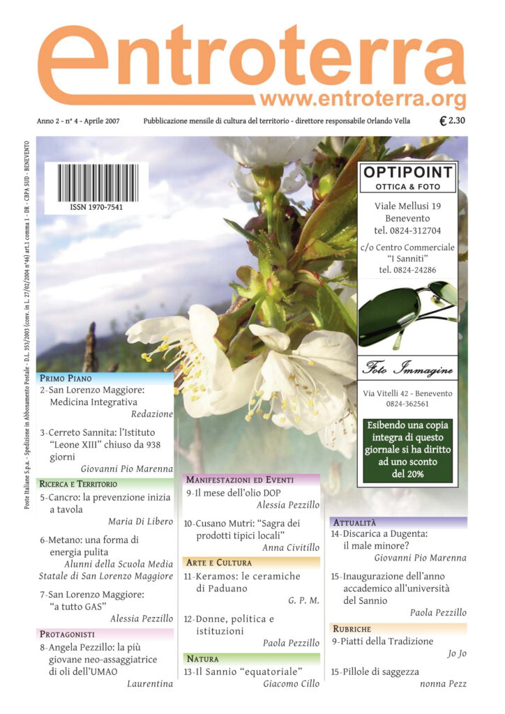 Copertina di Entroterra – anno 2 – n. 4 – aprile 2007