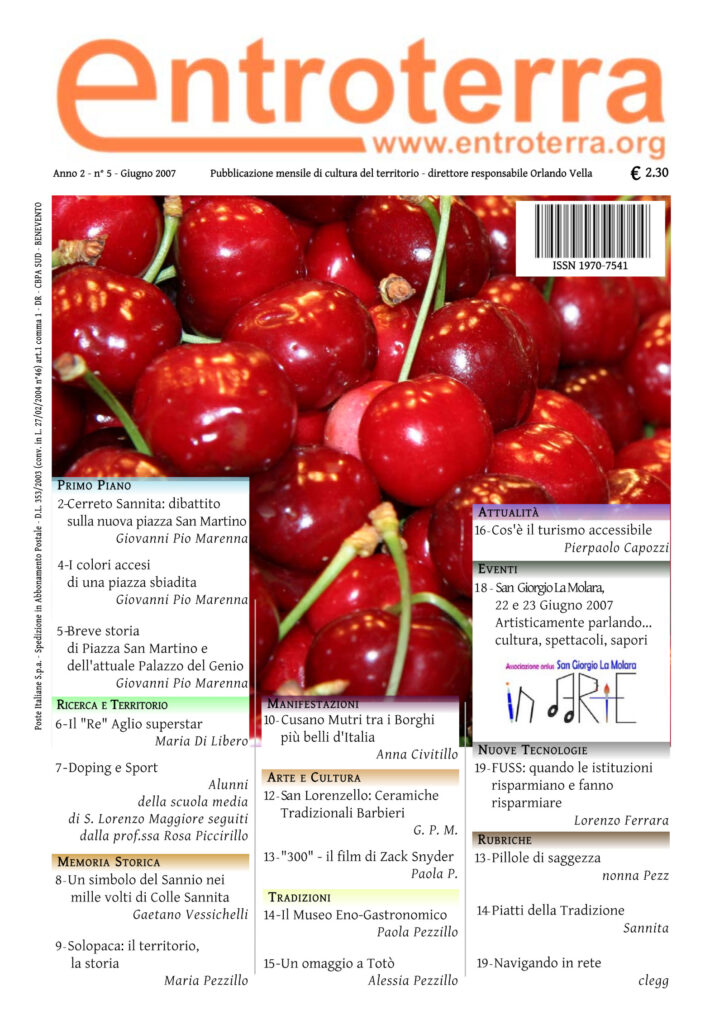 Copertina di Entroterra – anno 2 – n. 5 – giugno 2007